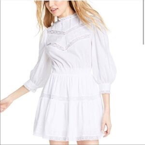 LoveShackFancy Talulah Pintuck Yoke Dress White